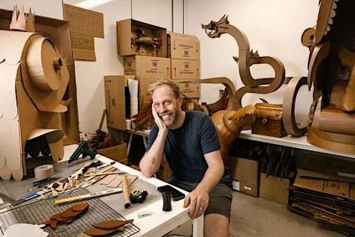 Cardboard creatures with artist Simon Greiner