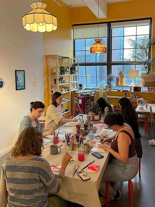 Paint & Sip Art Class Leeds | Brush & Bloom — The Art Studio @TheGirlyScene