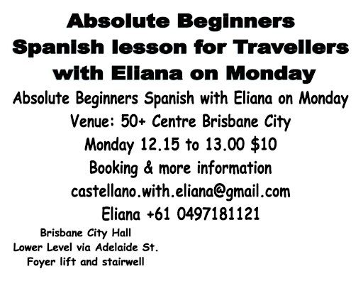 Absolute Beginners Spanish Senior for Traveller on Monday with Eliana