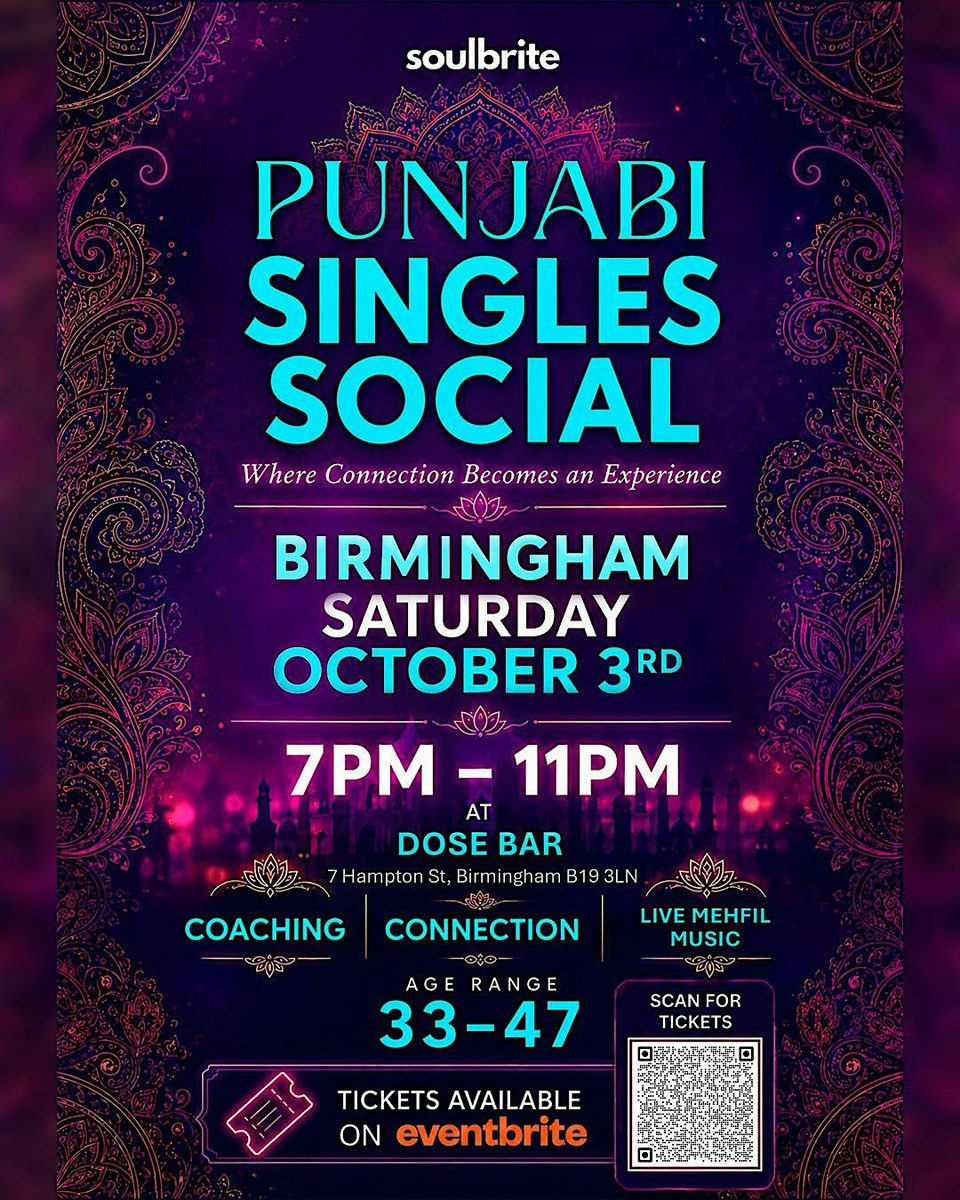 Punjabi Singles Social Birmingham Age 33-47