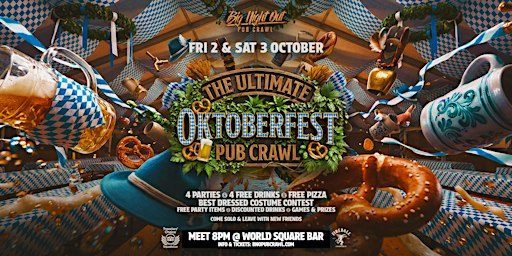 The ULTIMATE Oktoberfest Pub Crawl | Saturday 3 October | Sydney
